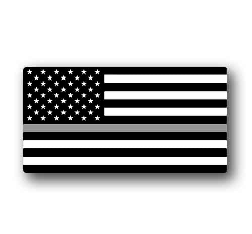 Blue Line Flag 5" Wide - Red, Green, Gray - Police, Fire, Military Sticker