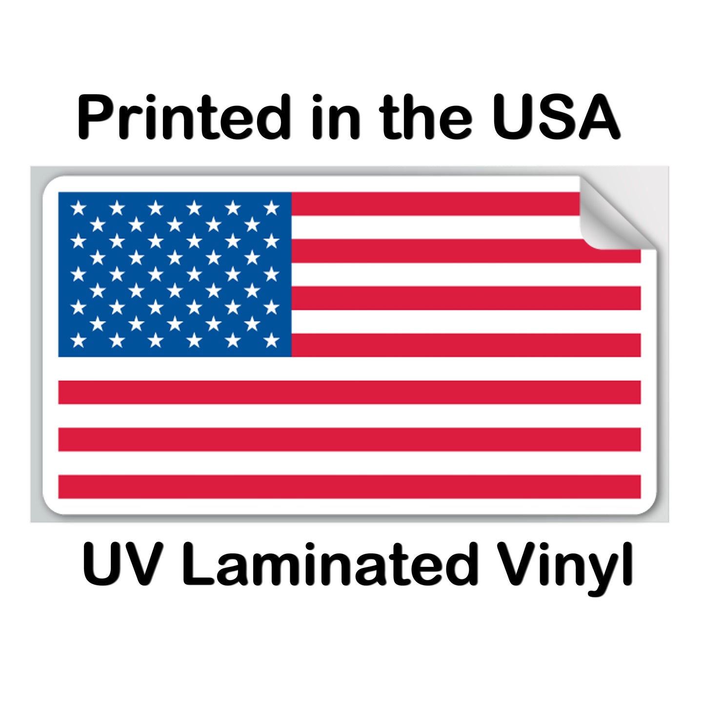 Wavy USA Flag 4.75" Wide - Patriotic Wavy American Flag Sticker Decal