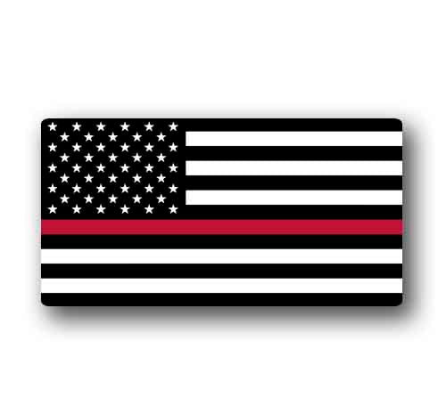 Blue Line Flag 5" Wide - Red, Green, Gray - Police, Fire, Military Sticker