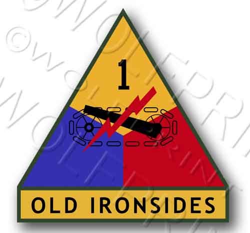1st Armored Division 4.75" Tall Sticker Old Ironsides Military Patriotic Decal