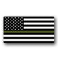 Blue Line Flag 5" Wide - Red, Green, Gray - Police, Fire, Military Sticker