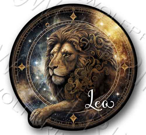 Leo Zodiac Sign Vinyl Sticker 4.4" Tall Decal