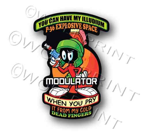 Marvin Martian 5" Tall | 2nd Amendment Vinyl Sticker | 2A Window Decal