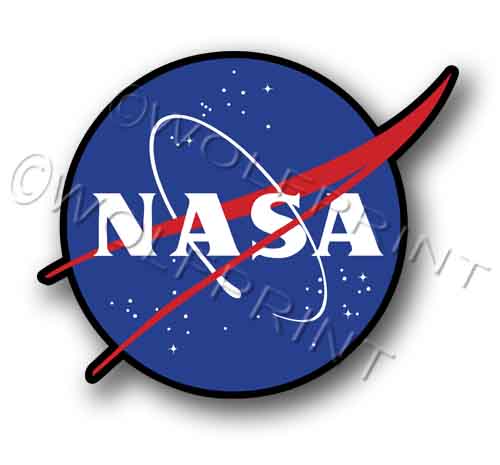 NASA 4.75" Wide Sticker Decal Space Meatball