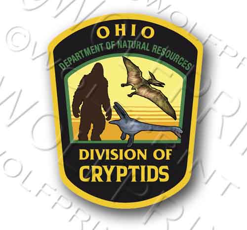 Ohio Division of Cryptid Bigfoot Sticker 5" Tall Decal Dept Natural Resources