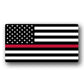 Blue Line Flag 5" Wide - Red, Green, Gray - Police, Fire, Military Sticker