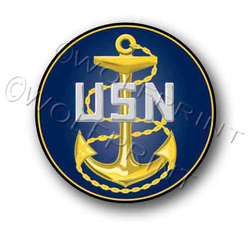 US Navy Sticker 4"Round Decal Military Patriotic