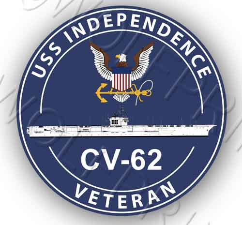 USS Independence CV 62 Veteran 4" Aircraft Carrier Ship US Navy Sticker Decal