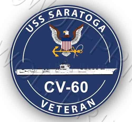 USS Saratoga CV 60 Veteran 4" Aircraft Carrier Ship US Navy Sticker Decal
