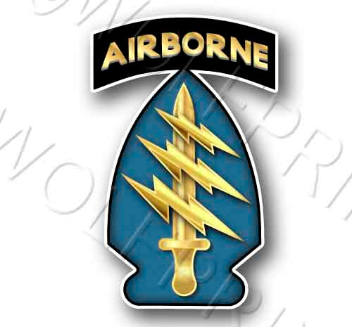 Special Forces Airborne 5.25" Tall Sticker USA Army Military Patriotic Decal