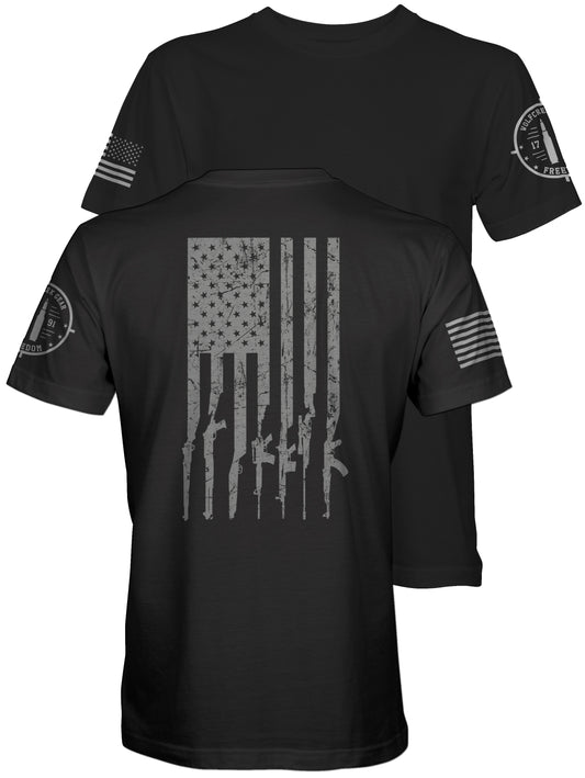 Men's Gun Flag Black T-shirt