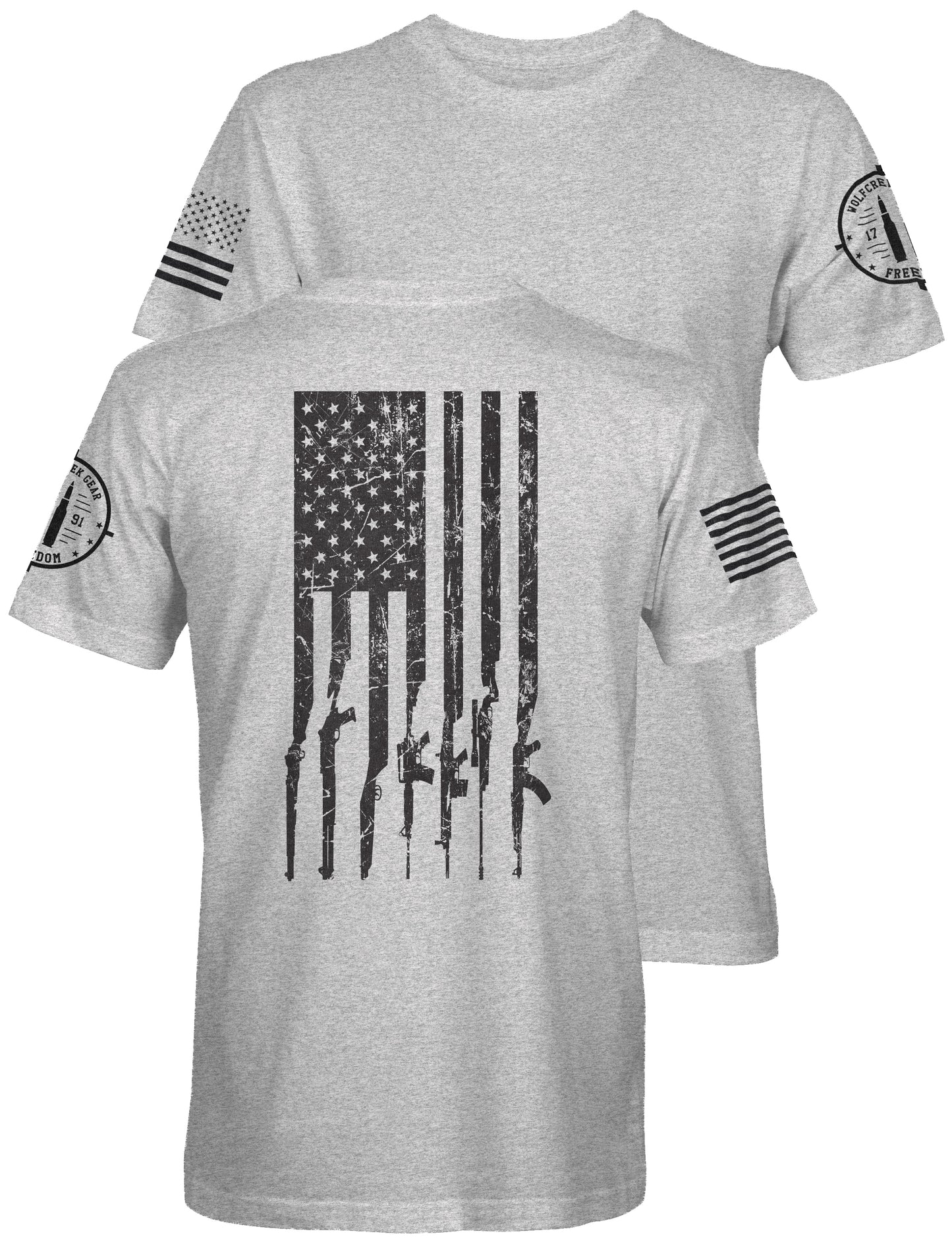 Men's Gun Flag Black T-shirt