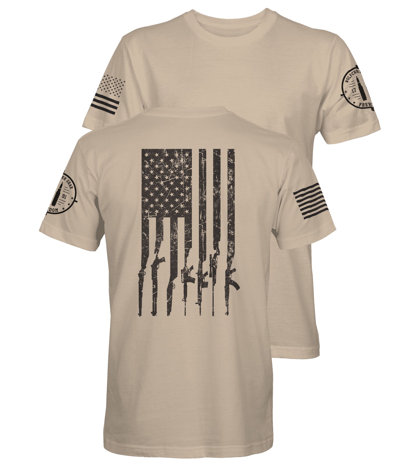 Men's Gun Flag Black T-shirt