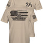 Men's Dont Tread on Me Tattered American Flag Black T-shirt