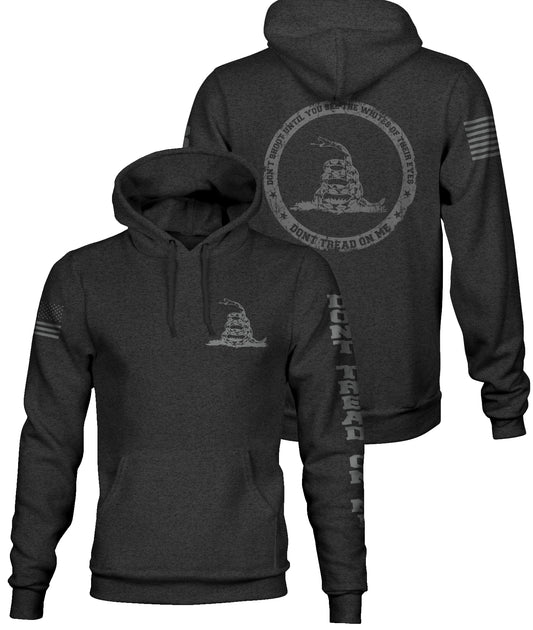Men's Gadsden Don't Shoot Until You See The Whites of Their Eyes Hoodie - Dark Charcoal Gray